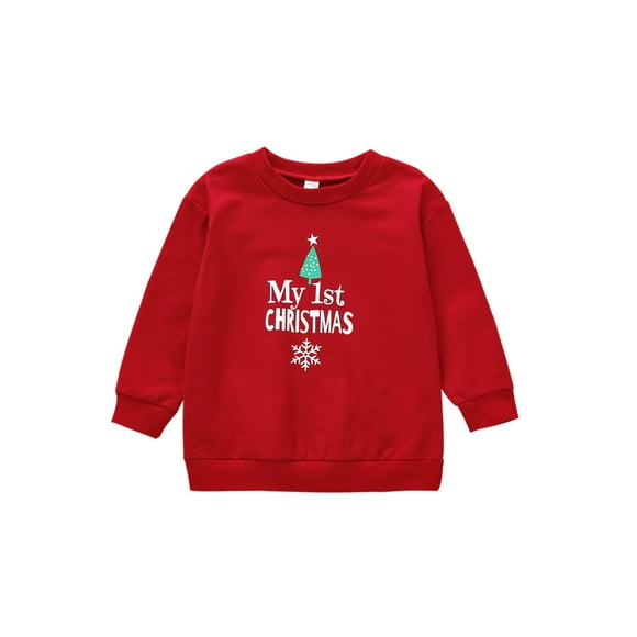 FOCUSNORM Christmas" Hauts de Noël Unisx pour Bébé, Manches Longues "My 1st / Grenouillère à Entrejambe Boutonné