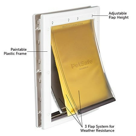 Petsafe Extreme Weather Energy Efficient Pet Door White Medium