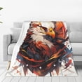 thumbnail image 4 of Cauagu Colorful Abstract Eagle Pattern Flannel Bed Blankets,Fleece Blanket Comfortable Air Conditioning Blanket for Sofa Bed Travel Couch & Living Room -60"x50", 4 of 8