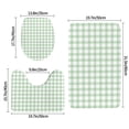 thumbnail image 2 of Bathroom Rugs Sets 3 Piece - light green checkered Grid Absorbent Non Slip Bath Mats, U-Shape Toilet Lid Cover, Contour Mat, Soft Washable Shower Mats Bath Rug Mat for Bathroom Tub Toilet, 2 of 7