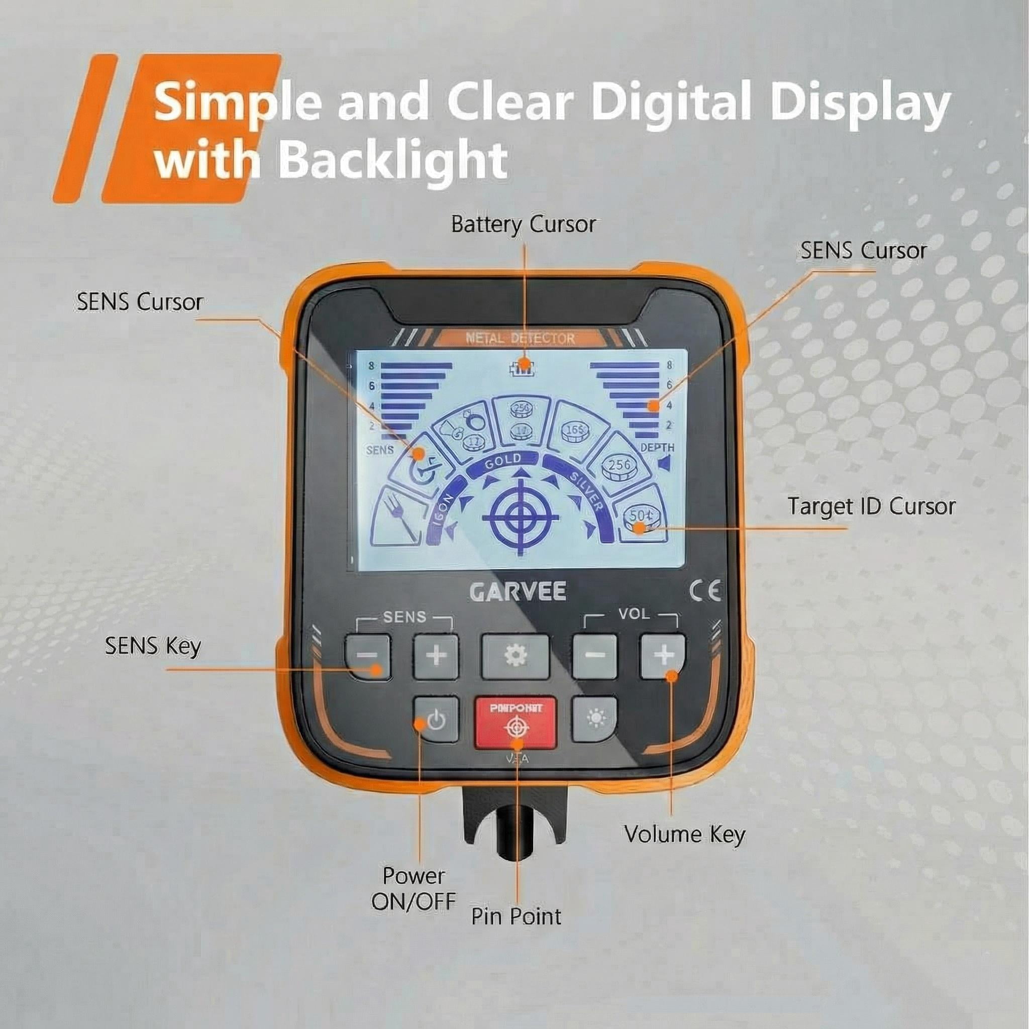 Metal Detector for Adults & Kids, Waterproof Metal Detectors with High Accuracy 11" Search Coil, All Metal & Disc Modes for Gold Detector