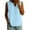 Blue, variant on Summer Tops for Women Work Sleeveless V-Neck Circle Tops - Side Pocket for Fall Green S