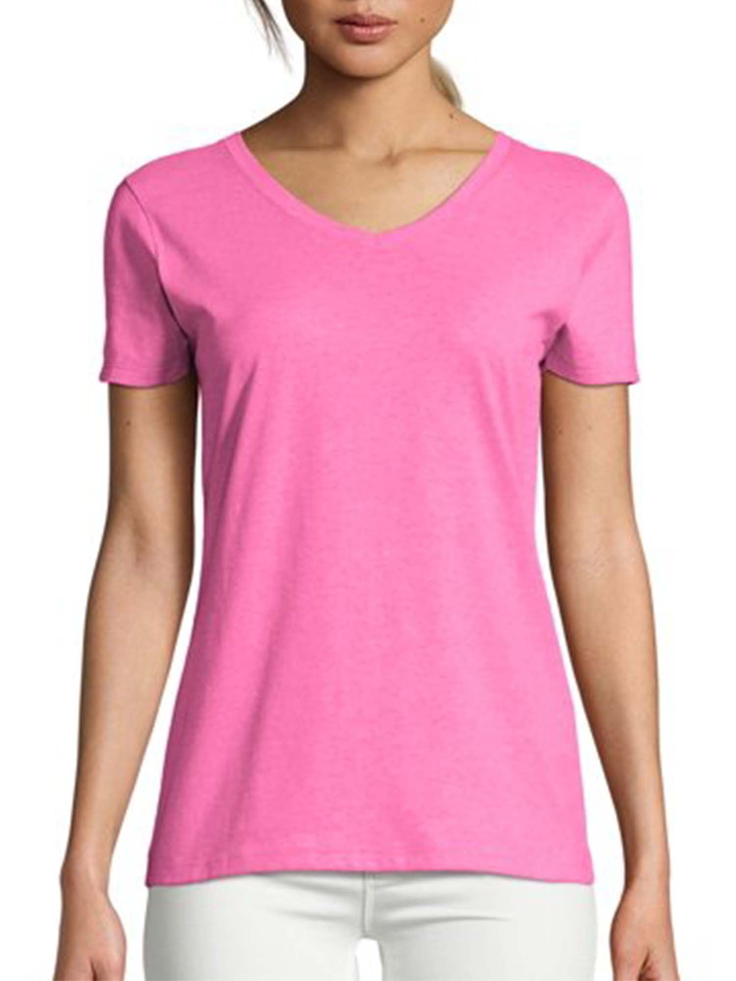 Hanes Women's Xtemp Short Sleeve Vneck Tee