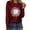 Red, variant on Fall Clothes For Women Women Top Casual Long Sleeve Daisy O-neck Sweatshirt Pullover Blouse Yellow
