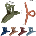 thumbnail image 3 of Rush Hair Claw Clip 6 Color Hair Jaw Clamp Clips 4.3 Inch Nonslip Hair Claw Strong Hold Matte Butterfly Clip Clamp Hair Styling Accessories for Women Girls Thin Thick Fine Hair S2307, 3 of 5
