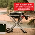 thumbnail image 4 of Weber Traveler Stealth 1 Burner Liquid Propane Portable Grill Black, 4 of 8
