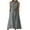 Gray, variant on Summer Linen Dresses for Women Sleeveless Button V Neck Sundresses Casual Midi Dresses Plus Size Beach Vacation Tank Dress with Pockets