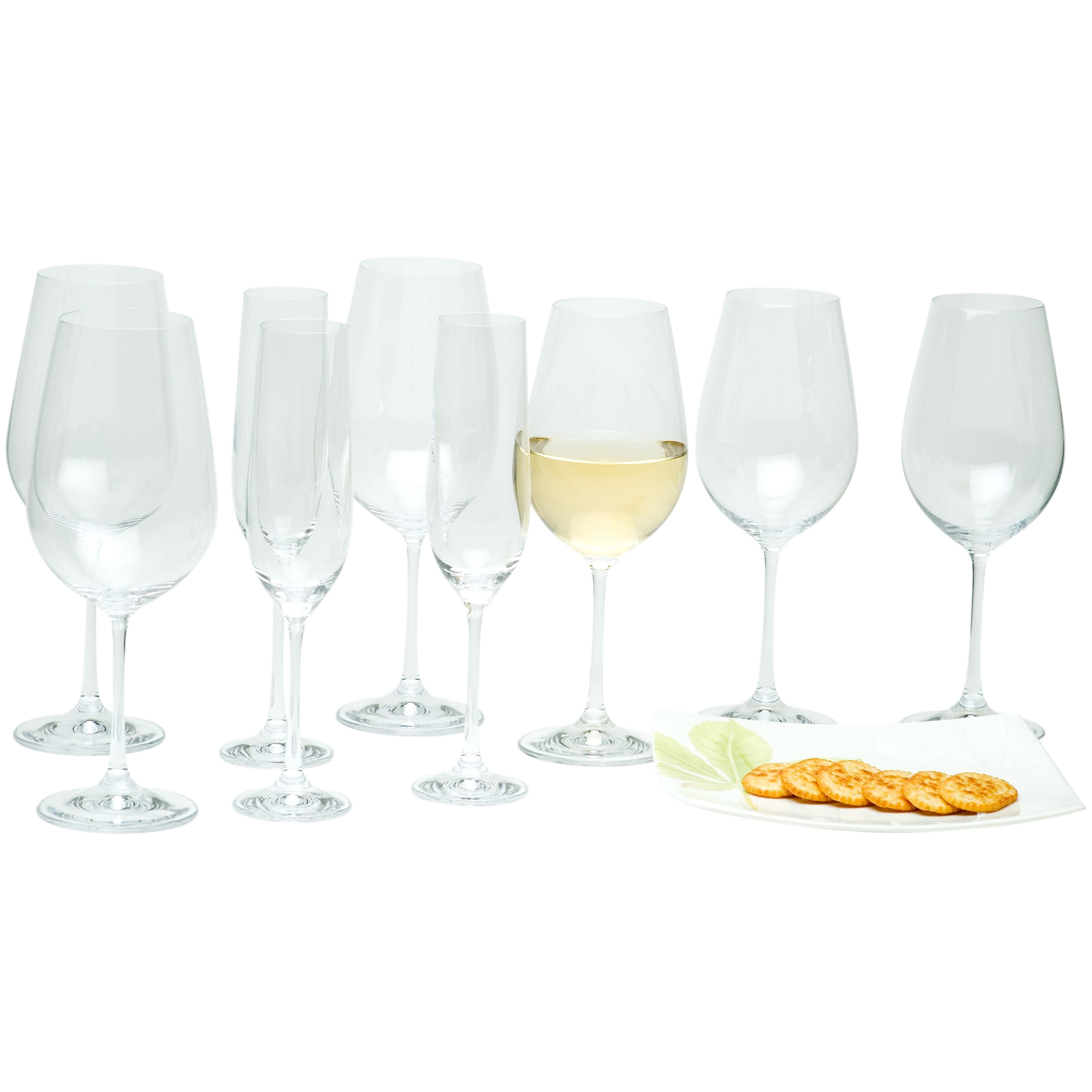 Red Vanilla Viola Fluted Champagne Glass 6.5oz Set/6 (Set of 6)