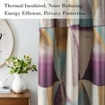 thumbnail image 4 of VOGOL Modern Geometric Pattern Thermal Insulated Drapes, Room Darkening Grommet Window Treatments for Bedroom Office, 2 Panels, W52 x L96, Purple, 4 of 8