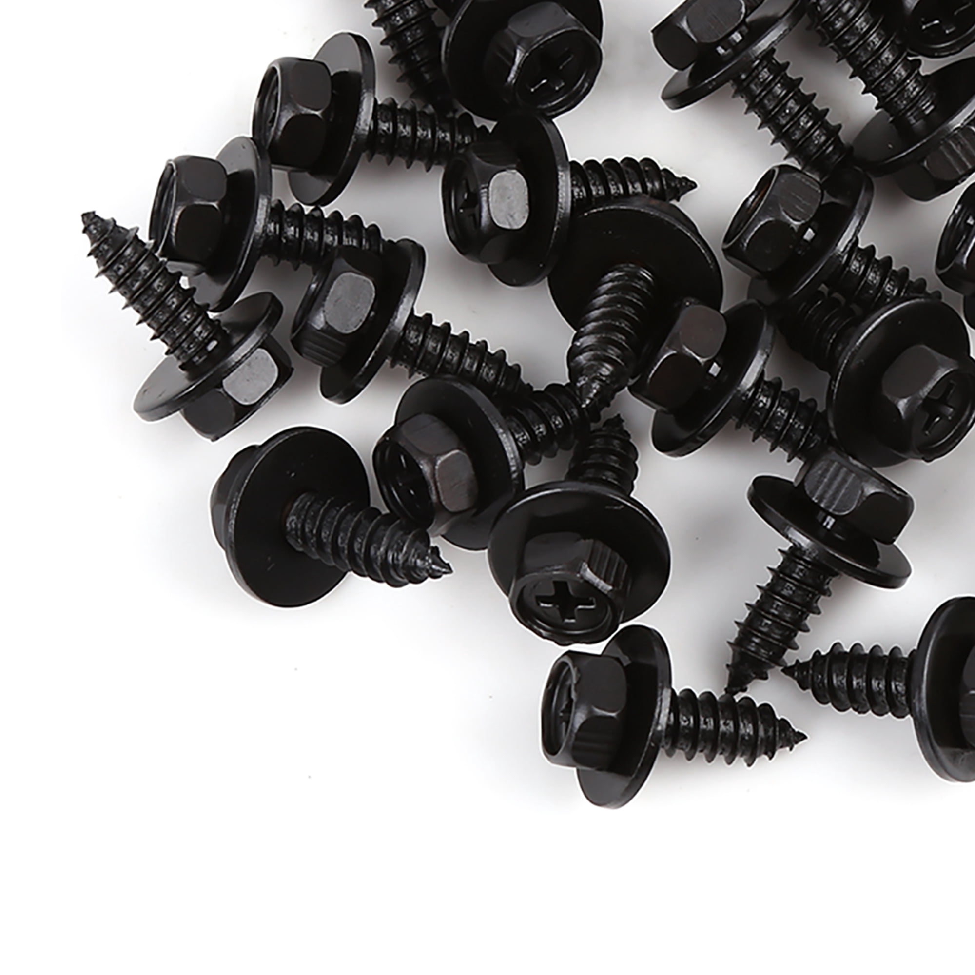 Unique Bargains 30 Pcs Car Screw Bolt Retainer Black Metal for Toyota