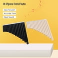 thumbnail image 3 of Flauta de Pan 18 tubos Pan flauta C llave Panpipes Pan Pipes con boquilla instrumento de viento para estudiantes principiantes con bolsa de transporte, 3 of 6