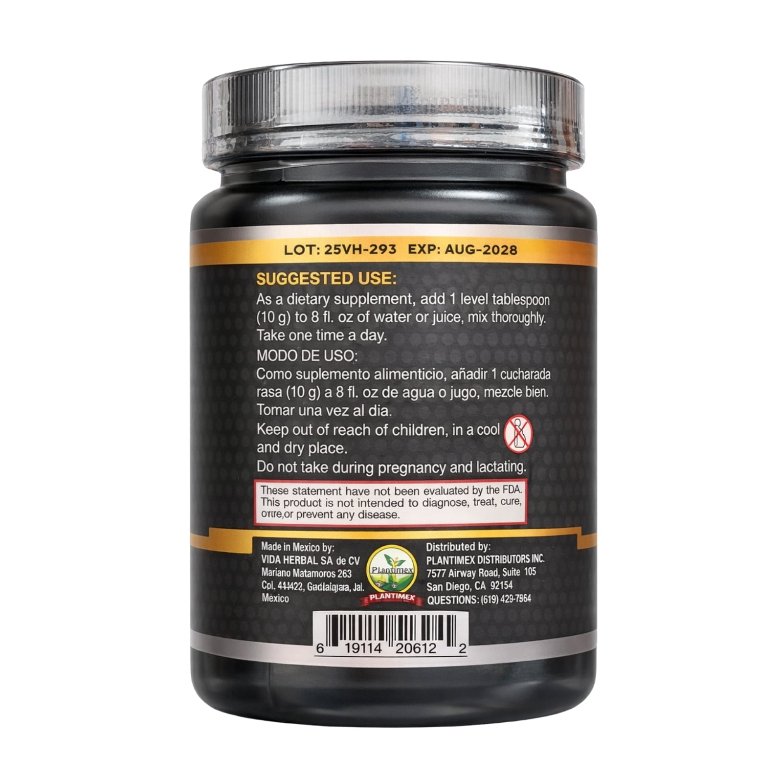 Plantimex Magnesium Potassium Citrate Powder 10.5 oz (300g) – Soluble Electrolyte Supplement, Easy Mix Drink Powder, Unisex Daily Mineral Support