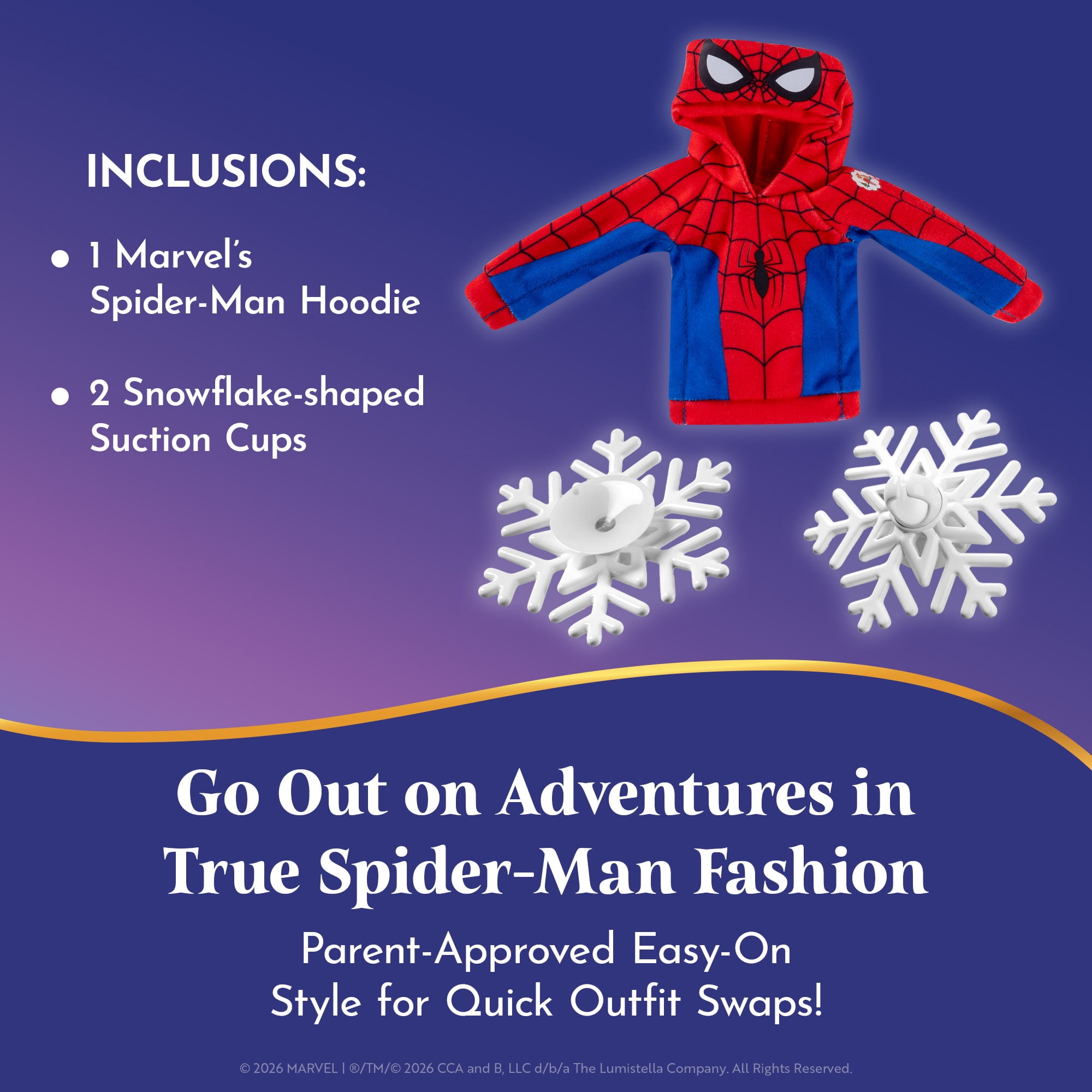 The Elf on the Shelf Marvel Spider-Man Web Hero Elf Hoodie and Prop Set - Scout Elf Not Included
