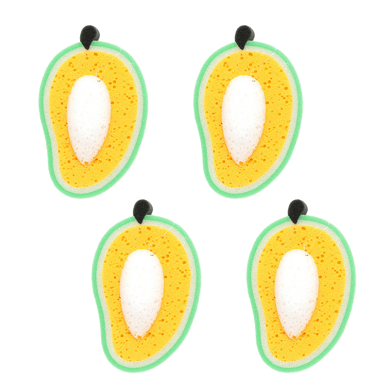 4Pcs Dish Cleaning Sponges, Cute Fruit-Shape Thickened Kitchen Sponge,  Multifunctional Wipe Decontamination Lightweight Cleaning Dishes Sponge  Washing