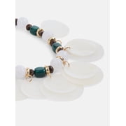 Scoop Women’s Beaded Shell Statement Necklace