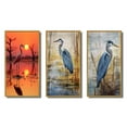 thumbnail image 2 of Designart "Nature Photography White Stork at Pink Sunset" Animals Bird Framed Wall Art Set Of 3 - Yellow Bird Frame Gallery Set For Office Decor, 2 of 6
