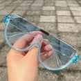 thumbnail image 2 of Oversized Sunglasses Women Men Luxury Big Frame Mask Glasses Goggle Flat Top Clear Eye Protection Glasses Shade UV400, 2 of 8