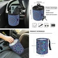thumbnail image 4 of Yuyamidu Boho Mandala Flower Car Seat Covers Full Set 12pcs Front Seat Cover Steering Wheel Cover Seatbelt Pads Armrest Cover Trash Can Air Vent Holder Rearview Mirror Cover Coasters Keychain, 4 of 7