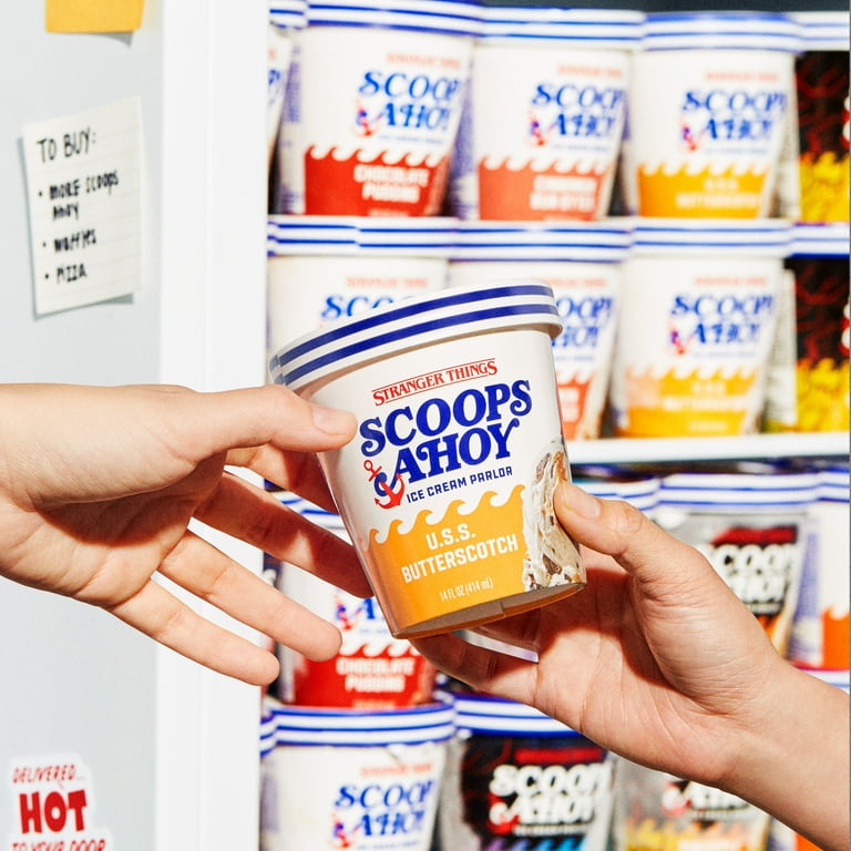 Scoops Ahoy USS Butterscotch Ice Cream, 14 fl oz Stranger Things Netflix