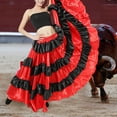 thumbnail image 2 of Skirts for Women Spanish Bull Dance Skirt Belly Dance Skirt Big Swing Skirt Womens Summer Clothes A One Size, 2 of 4