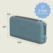 bella 2-Slice Slim Toaster with Extra Long Slot, 6 Setting Shade Control with Reheat & Cancel Buttons, Surf