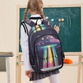 thumbnail image 7 of FORMRS Unisex School Backpack 17" Student Travel Bag with Laptop Compartment, Purple UFO, 7 of 7