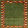thumbnail image 1 of Ahgly Company Machine Washable Indoor Square Contemporary Dark Bronze Brown Area Rugs, 7' Square, 1 of 7