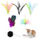 thumbnail image 1 of APODESS 6 uds juguetes de repuesto de plumas para gatos CT01 accesorios de plumas de juguete para gatos para recambios de interior accesorios para gatitos, 1 of 1