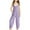 Purple, variant on Girls Casual Jumpsuits Spaghetti Strap Sleeveless Loose Romper Long Pants with Pockets Kids Clothes Purple 7-8 Years