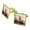 Gold, variant on Golden Gate Bridge San Francisco Square Cufflink Set - Silver or Gold