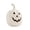 White-b, variant on Halloween Pumpkin Ornament, White Resin Jack O Lantern Decoration, Cute Carved Pumpkin Light for Indoor Tabletop Fall Holiday Display