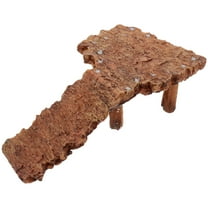 LEORX Basking Rock for Turtles Turtle Basking Platform Light Brown 1 Set