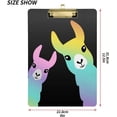 thumbnail image 2 of FMSHPON Llama Alpaca Colorful Clipboard Hardboard Wood Nursing Clip Board and Pull for Standard A4 Letter 13x9 inches, 2 of 5