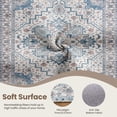 thumbnail image 6 of Janvonne Bohemian Blue Grey Area Rug, Low-pile Washable Non-Slip Boho Carpet for Living Room Bedroom Nursery, Pet Friendly，Home Decoration,4'x6', 6 of 8