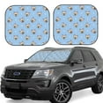 thumbnail image 2 of Uemuo Cute French Bulldog Printed 2 PCS Car Windshield Sun Shade, Auto Sun Heat and UV Rays Blocker, Foldable Automotive Front Window Sunshade Protector, 2 of 7