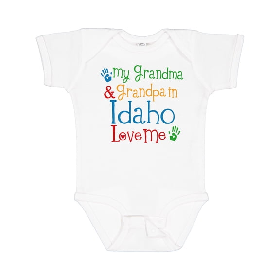 Inktastic Idaho Grandma Grandpa Loves Me Boys or Girls Baby Bodysuit