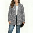thumbnail image 4 of KIHOUT Women's Printed Cardigan Starry Pattern Pocket Design Relaxed Comfortable Fit, 4 of 7