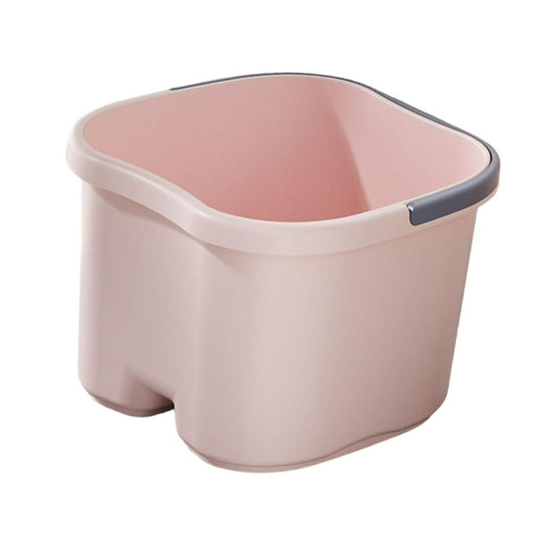 Bañera para pies práctica de 31 x 24 x 24 cm para adultos, resistente para relajarse en el dormitorio. rosa