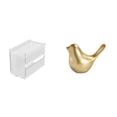 thumbnail image 1 of Caja moderna de acrílico para guardar papel higiénico con figura de pájaro dorado, estatua de animal, soporte de papel higiénico para pared, adorno de, 1 of 8
