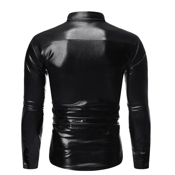 Camisa de Baile Informal Con Lentejuelas Y Solapa de Otoño Para Hombre Odeerbi ODB-6