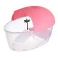 thumbnail image 1 of KAKOWELY 1Set Pink Transparent Reptile Pet Tank Turtle Habitat With Aquatic and Terrestrial Design For Indoor Keeping, 1 of 6