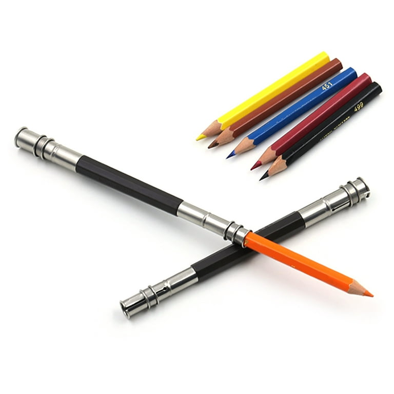 XM Culture 10Pcs/Set Pencil Extender Dual Head Lengthen Pole Ergonomics  Handle Adjustable Pencil Holder Sketch School Tool for Students 
