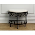 thumbnail image 5 of Mango Steam Modern Shoe Bench - Vanity Seat & Dressing Stool - White, 5 of 7