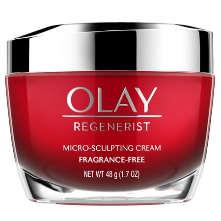 Olay Regenerist Micro-Sculpting Cream Face Moisturizer, Fragrance-Free 1.7 (Best Drugstore Moisturizer For Extremely Dry Face)
