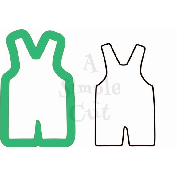 Baby Overalls Cookie Cutter