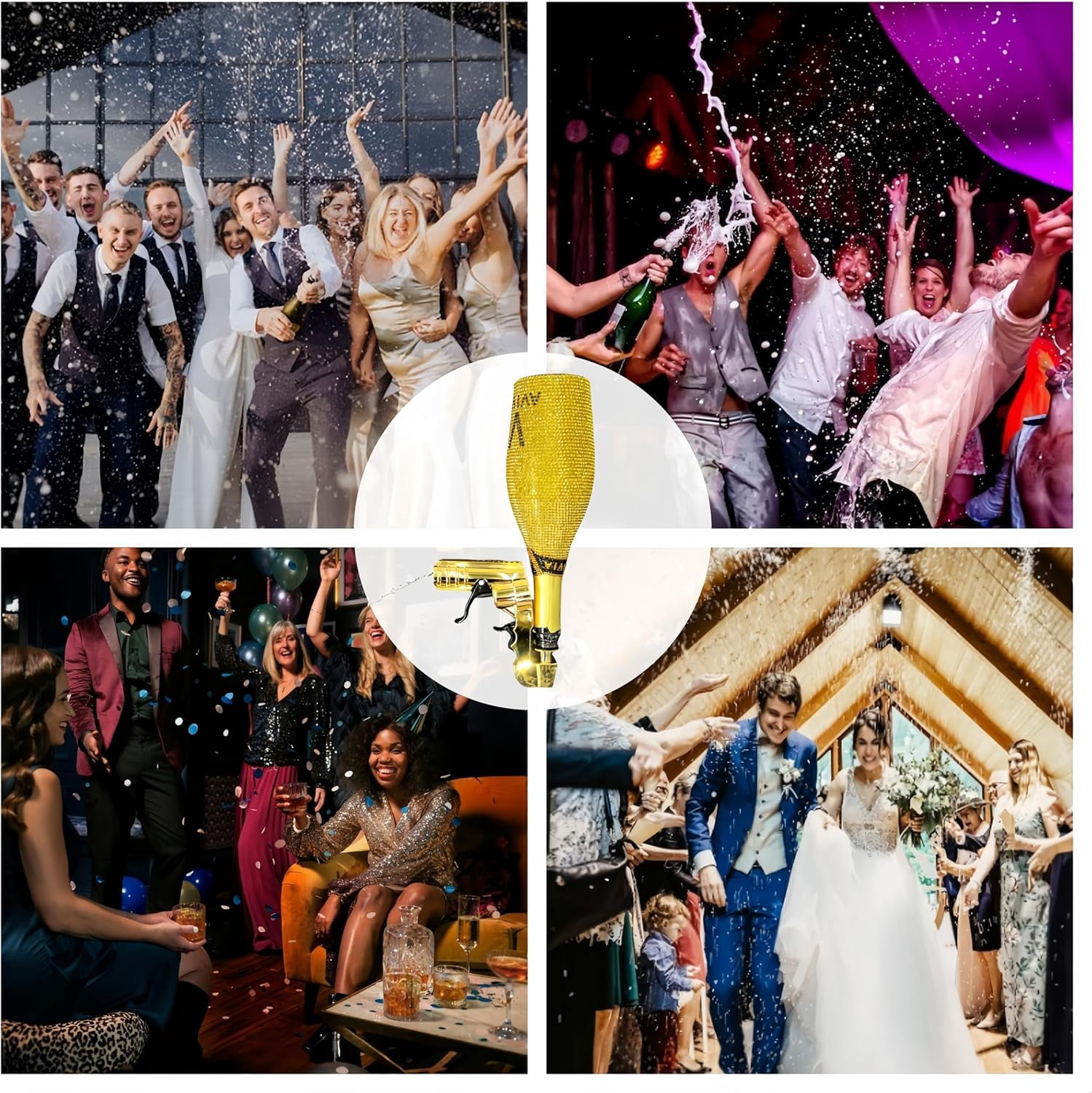 Champagne Gun Shooter, Liquor Gun Shooter Wine Shooter Gun Beer Gun Shooter Drink Gun Shooter for Party, Bubbly Blaster Beverage Blaster Gun Alcohol Shot Gun for Weddings, Birthdays, Clubs