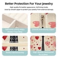 thumbnail image 3 of Valentine's Day Travel Portable Square Necklace Organizer Jewelry Box Earring Holder for Girls and Women - Store Rings, Earrings, Necklaces, Bracelets, and More, 3 of 6