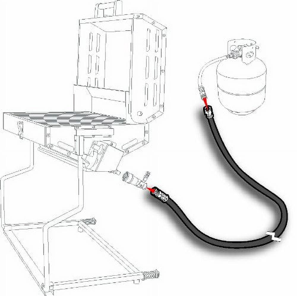Camco 59883 60 in [,] White 1/4 in Male to 1/4 in Female Pipe Fitting Gas Line Connector