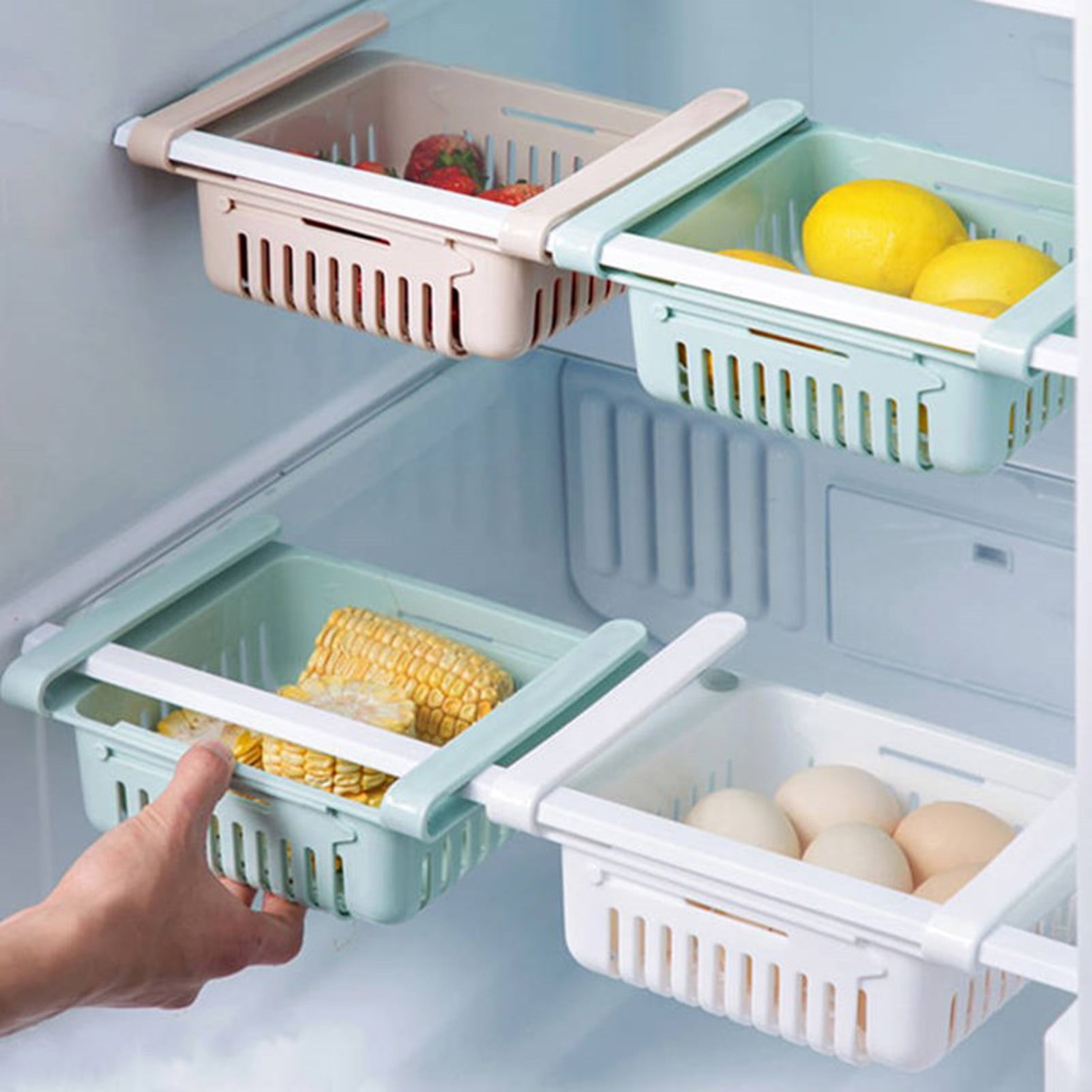 DISHAN Refrigerator Storage Rack Organization Retractable Practical ...