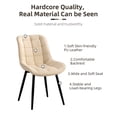 thumbnail image 4 of ALEAVIC Modern Elegant PU Leather Mesh Dining Chair, Set of 2, White, 4 of 10